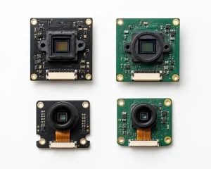 Diagram showing different types of camera modules including USB, MIPI, and DVP on a PCB