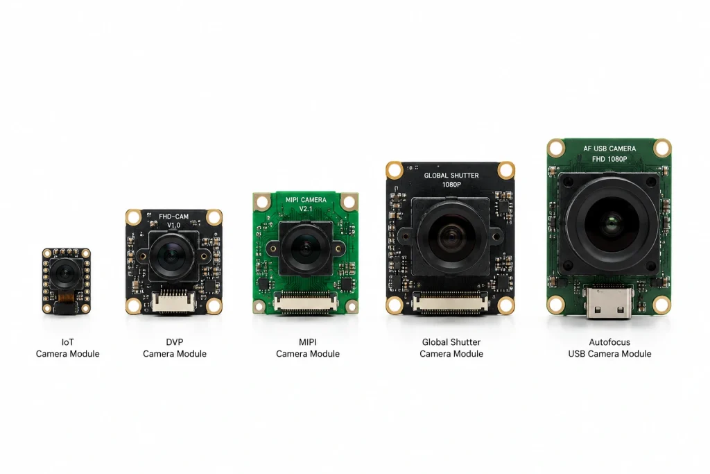 Smeiker camera module product lineup including USB 2.0, USB 3.0, MIPI, and binocular camera modules